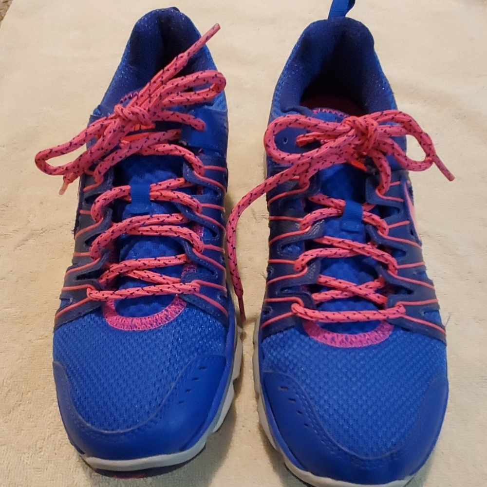 Nike Women's Athletic Flex Trail 2 Running Shoes - Blue and Pink